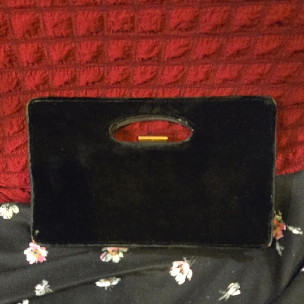 Vintage Garay Black Velvet Clutch